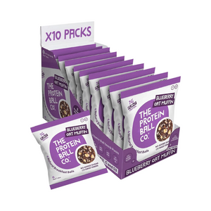 The Protein Ball Co Blueberry Oat Muffin Protein + Vitamin Balls (Breakfast To-Go) 10x45g
