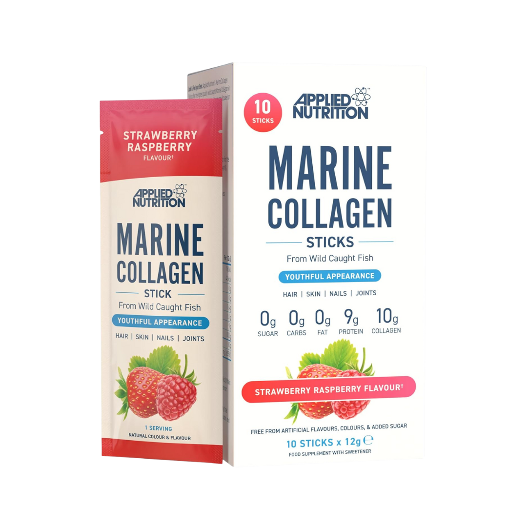 Applied Nutrition Marine Collagen Sticks 10x12g Strawberry Raspberry