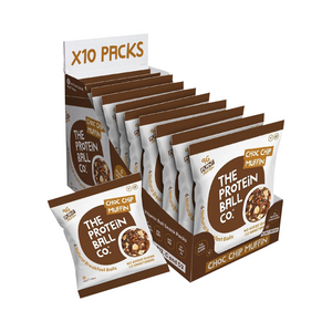 The Protein Ball Co Breakfast To-Go Protein + Vitamin Balls 10x46g Choc Chip Muffin