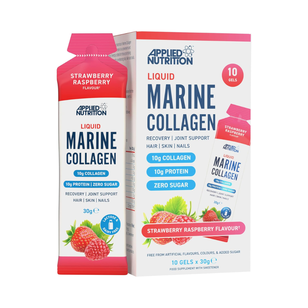 Applied Nutrition Marine Collagen Gels 10x30g Strawberry Raspberry