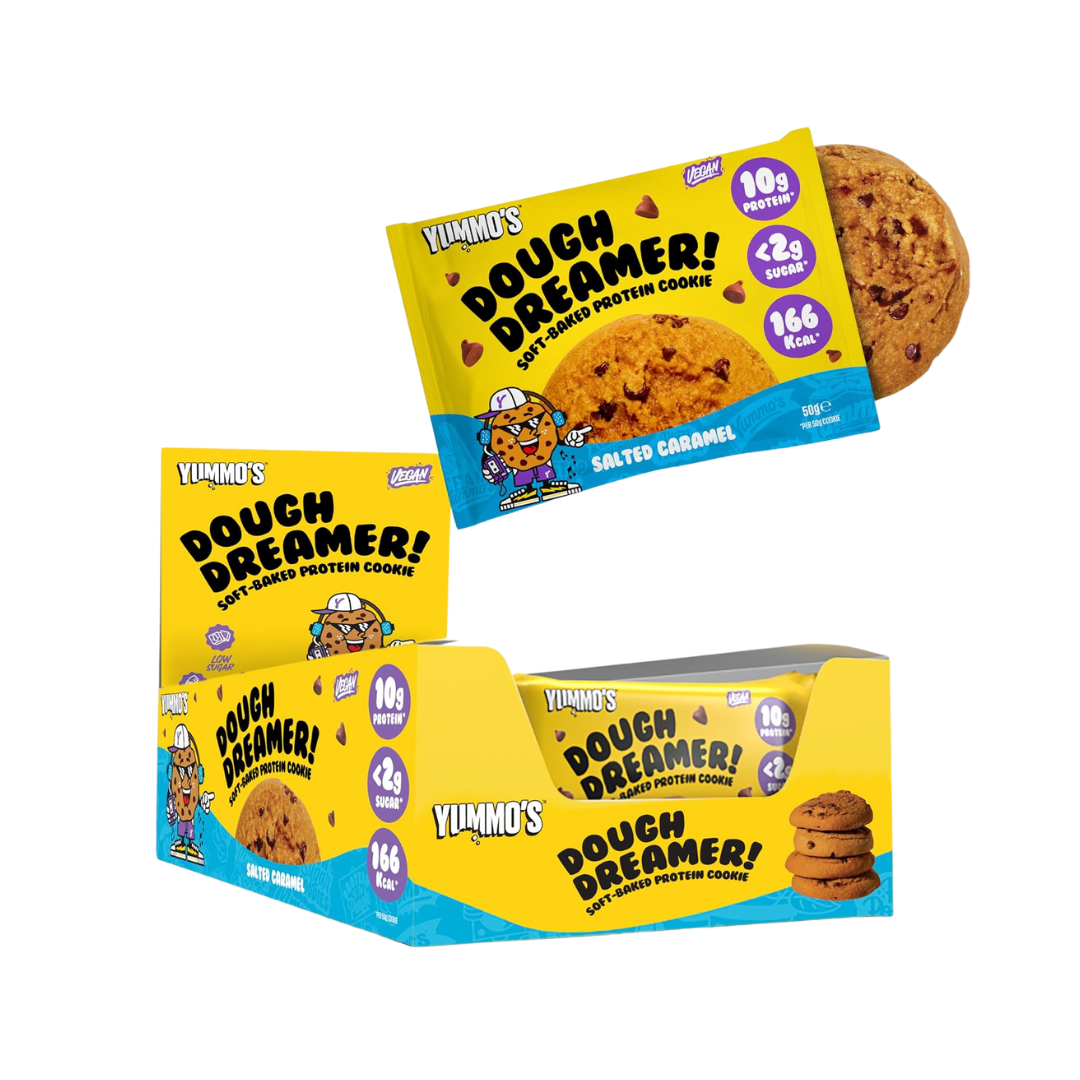 Yummos Dough Dreamer! Vegan Protein Cookie 12x50g Salted Caramel