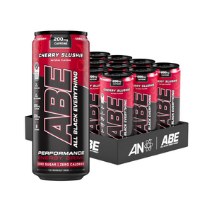 Applied Nutrition ABE (All Black Everything) Carbonated Can 12x330ml Cherry Slushie