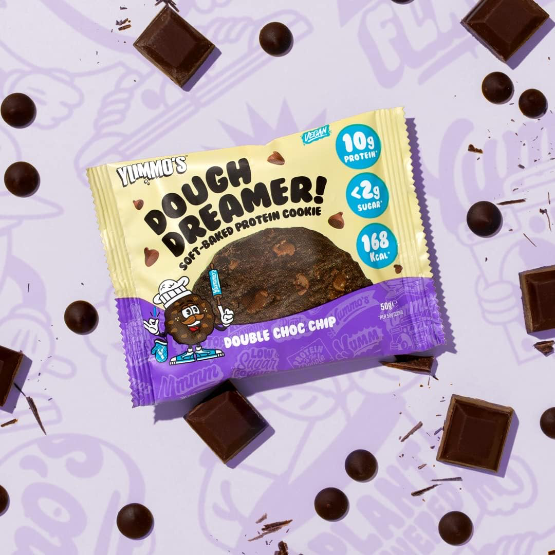 Yummo's Dough Dreamer! Vegan Protein Cookie 12x50g Double Choc Chip