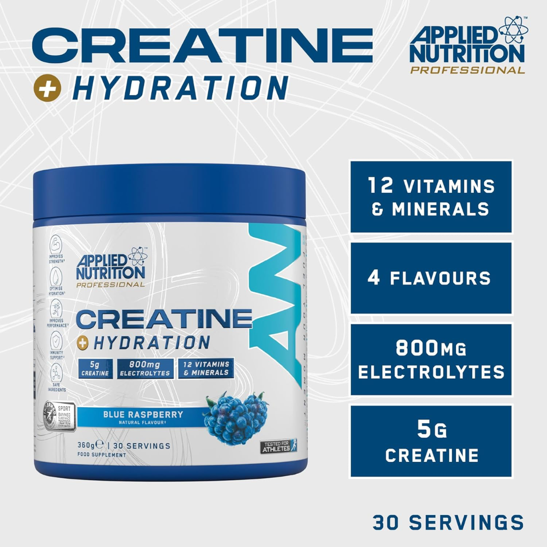 Applied Nutrition Creatine + Hydration 360g Blue Raspberry