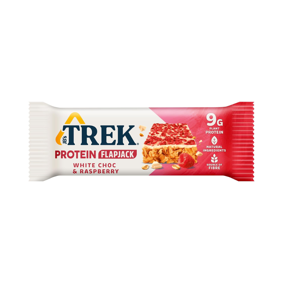 Trek Protein Flapjack 16x50g White Choc & Raspberry