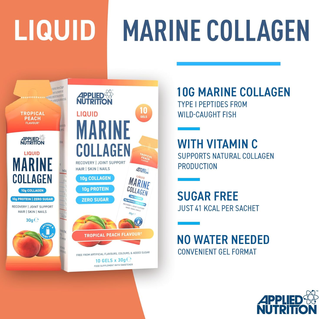 Applied Nutrition Marine Collagen Gels 10x30g Tropical Peach