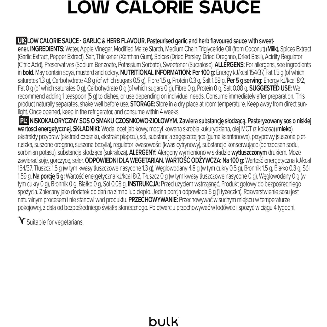 Bulk Low Calorie Sauce 425ml Smokey BBQ