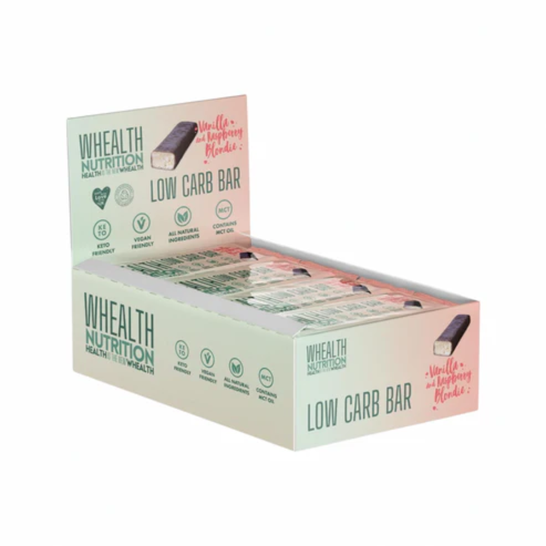 Whealth Nutrition Protein Bar 12x55g Vanilla & Raspberry