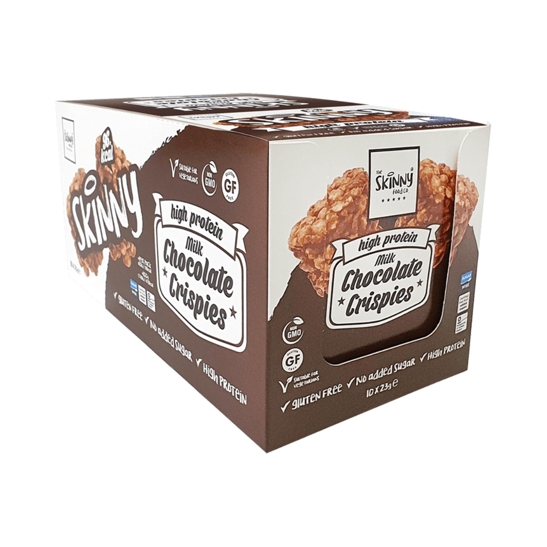 The Skinny Food Co Skinny High Protein Crispies 10x23g Milk Chocolate
