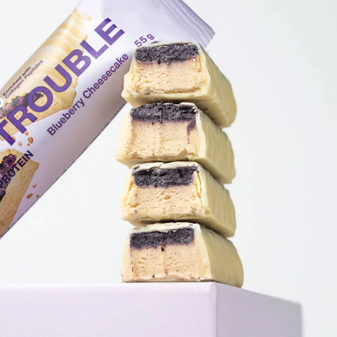 Vilgain Trouble Protein Bar 12x55g Blueberry Cheesecake