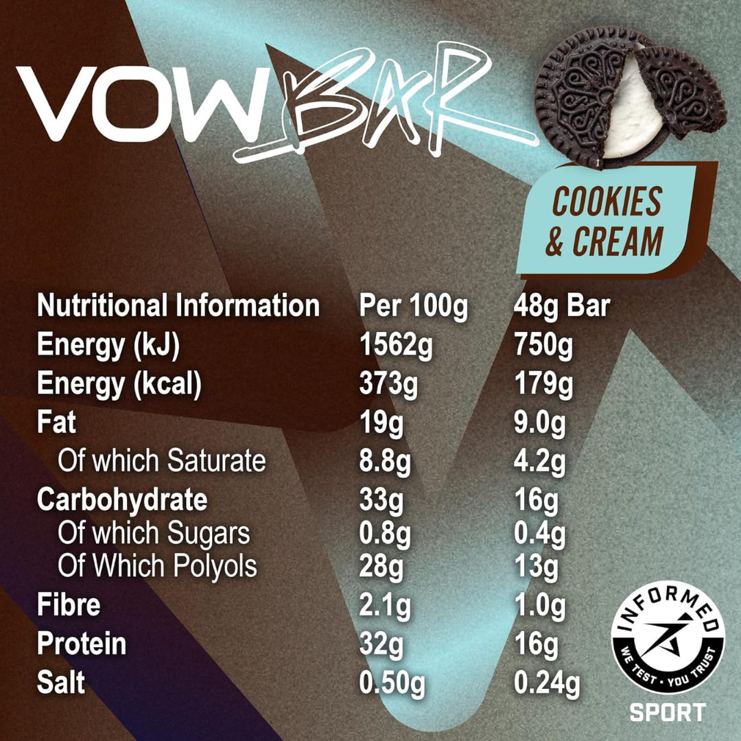 VOW Nutrition VOW Bar 12x48g Cookies & Cream