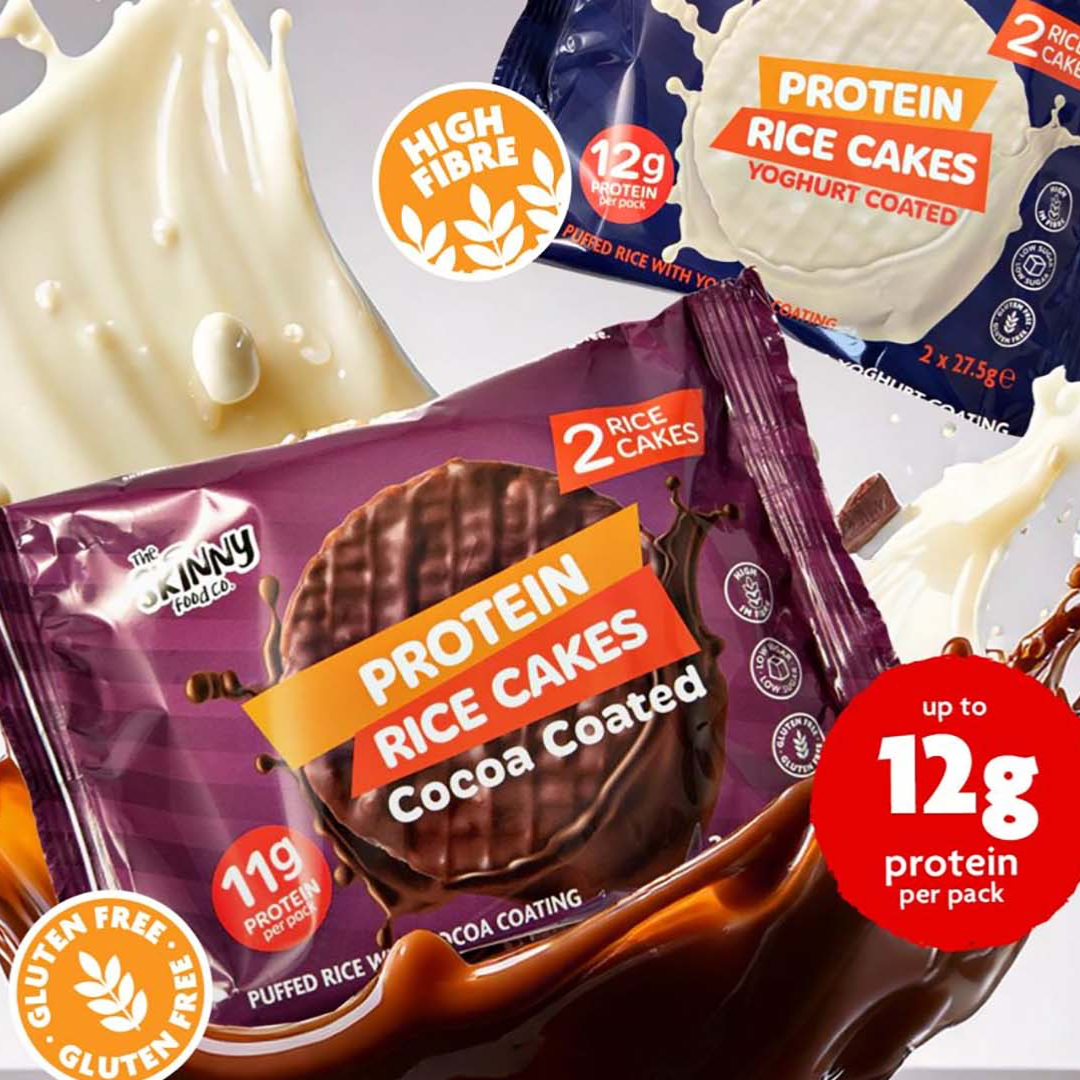 The Skinny Food Co Skinny Rice Cake With High Protein Yoghurt 12x55g White Chocolate