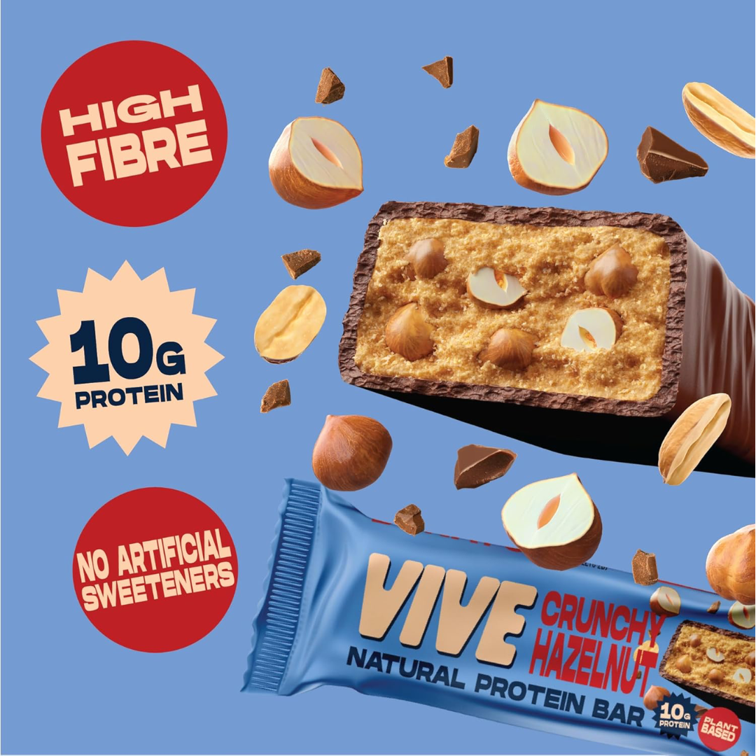 Vive Natural Protein Snack Bar 12x50g Hazelnut