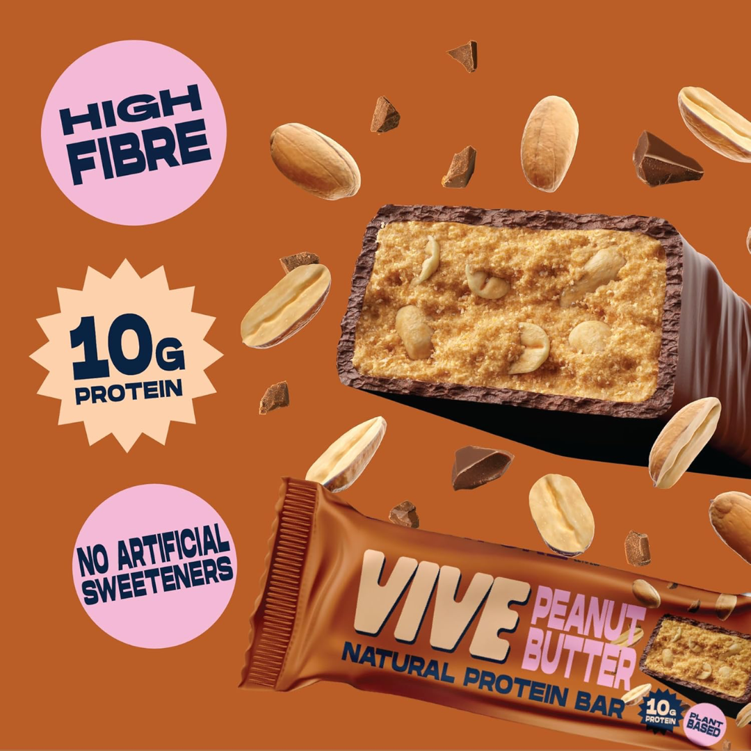 Vive Natural Protein Snack Bar 12x49g Peanut Butter