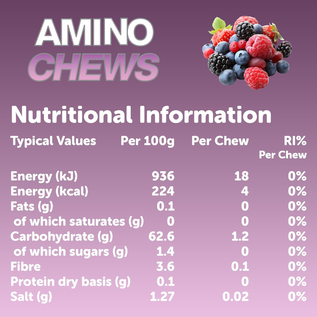 VOW Nutrition Amino Chews 100 Tabs Berry Blast