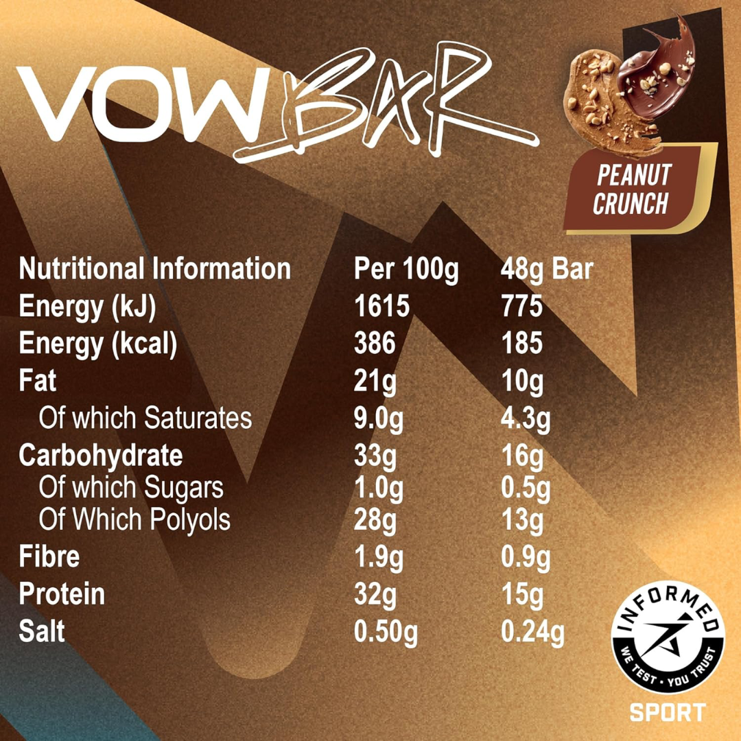 VOW Nutrition VOW Bar 12x48g Peanut Crunch