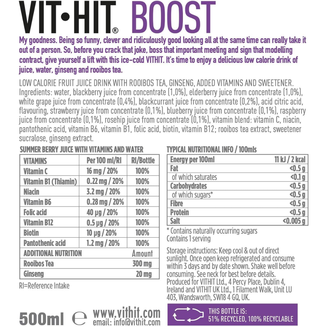 VITHIT Boost 12x500ml Mixed Berry