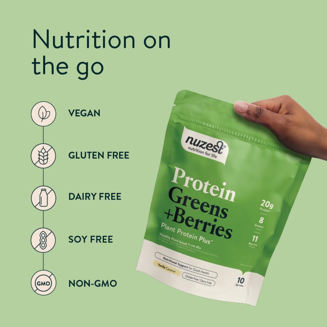 Nuzest Protein Plus Greens + Berries 300g - Cocoa