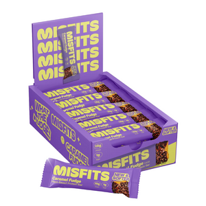 Misfits Plant-Based Protein Bar 15x50g - Caramel Fudge