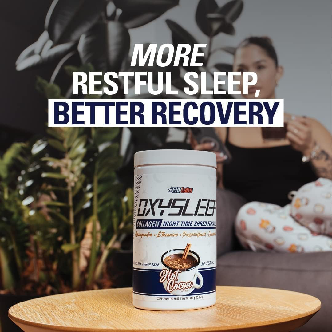 EHP Labs Oxysleep Collagen Night Time Shred Formula 351g 30 Servings Hot Cocoa