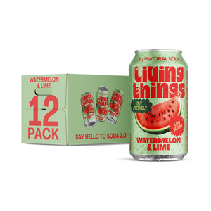 Living Things Prebiotic Soda 12x330ml - Watermelon & Lime Soda