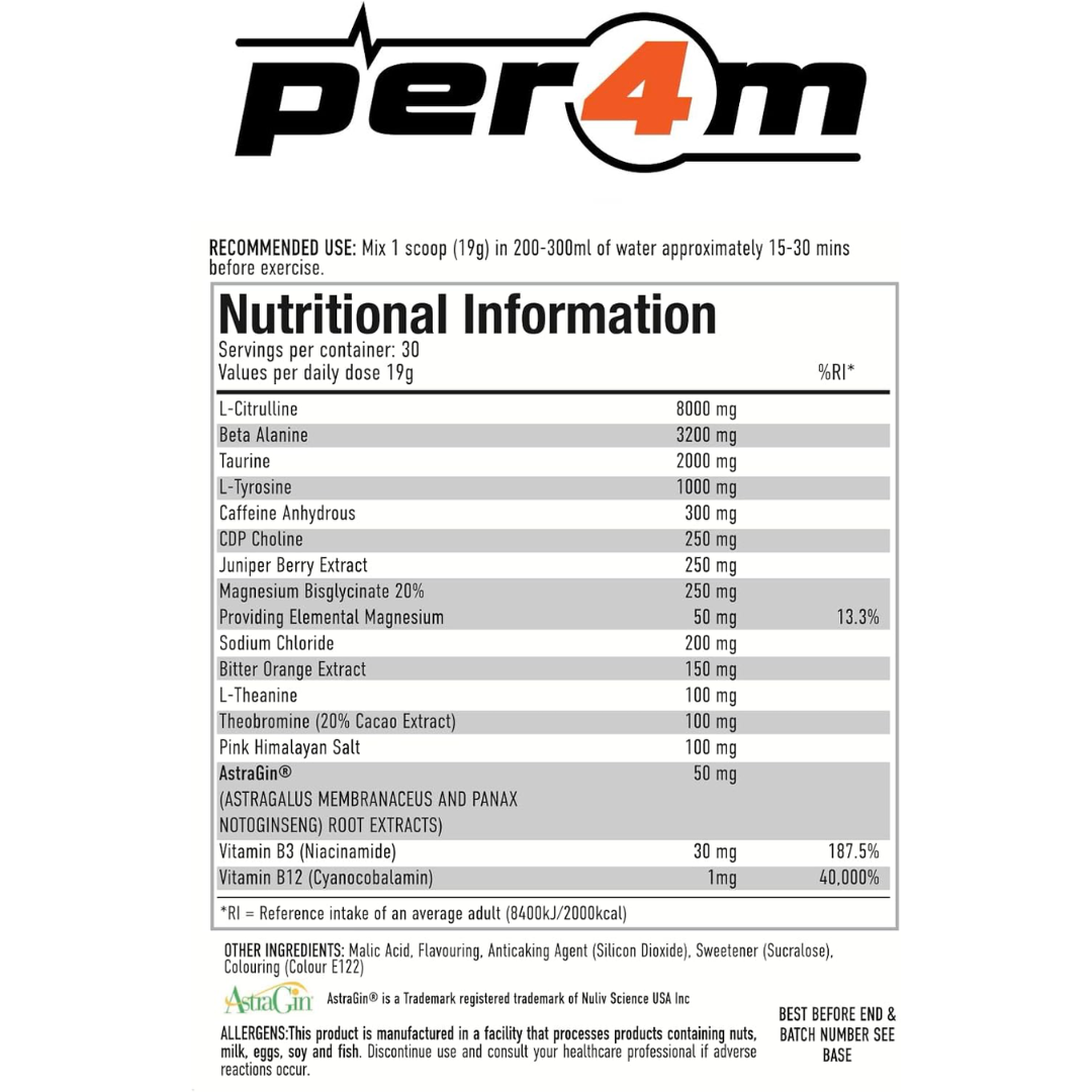 Per4m Pre 570g - Strawberry Lime