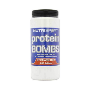 NutriSport Protein Bombs 200 Tabs - Strawberry