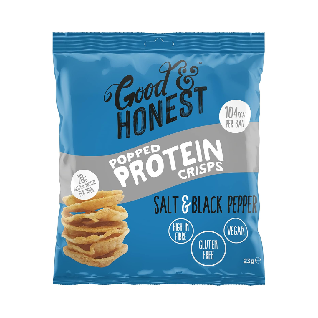 Good & Honest Popped Protein Crisps 24x23g - Salt & Pepper