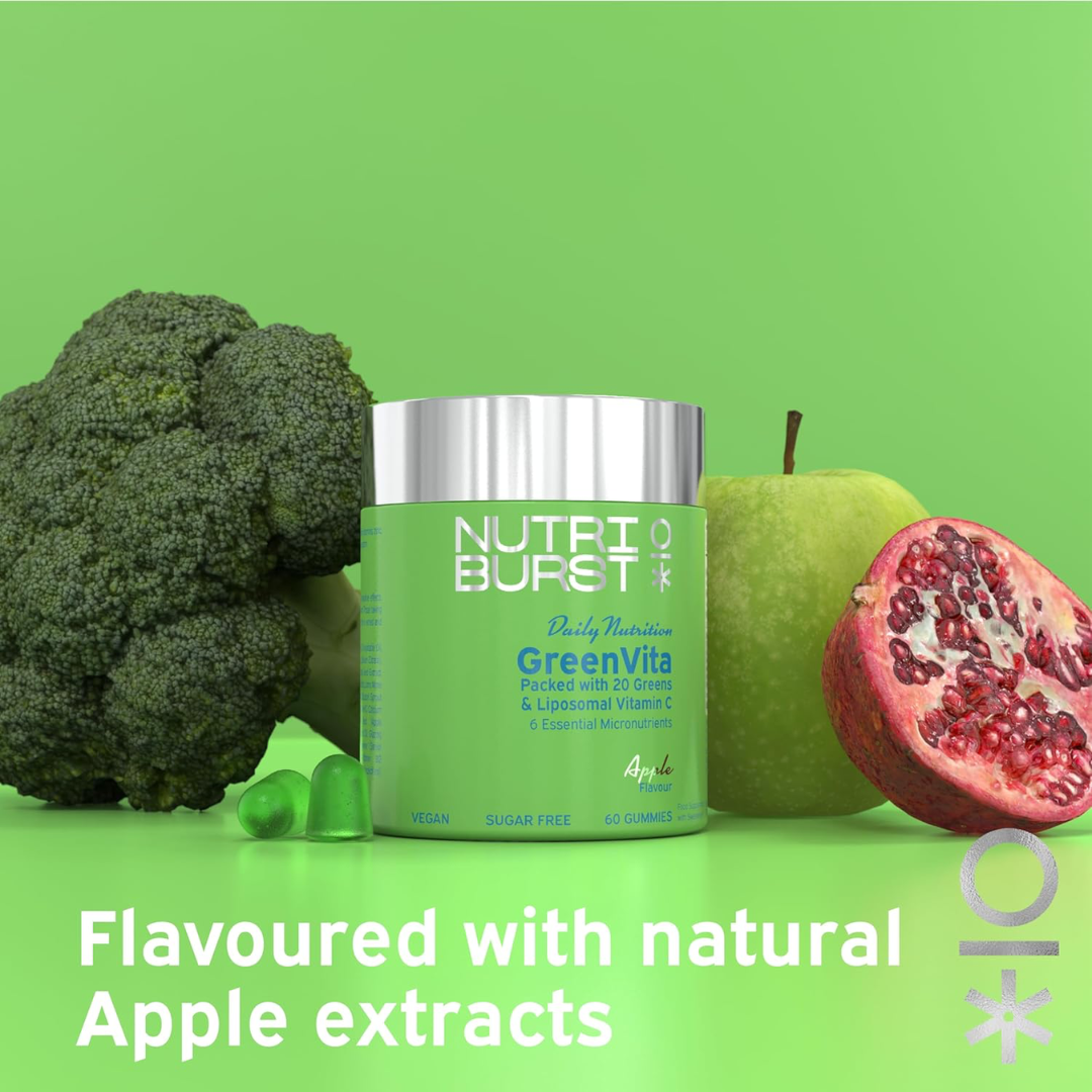 Nutriburst Greenvita 60 Gummies Apple