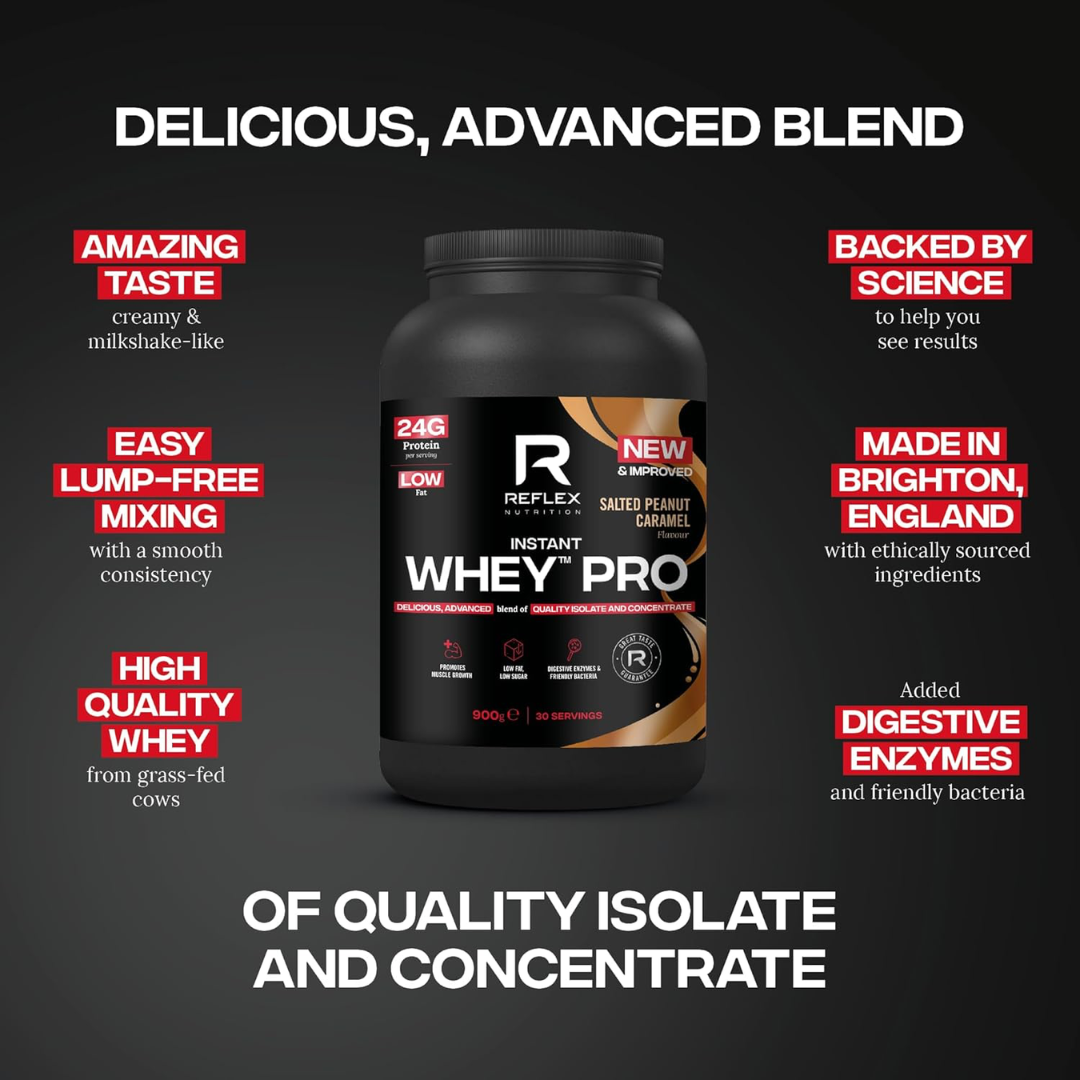 Reflex Nutrition Instant Whey Pro 900g - Salted Peanut Caramel