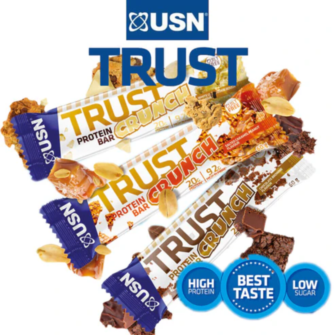 USN Trust Crunch Bars 12x60g - White Chocolate Cookie Dough
