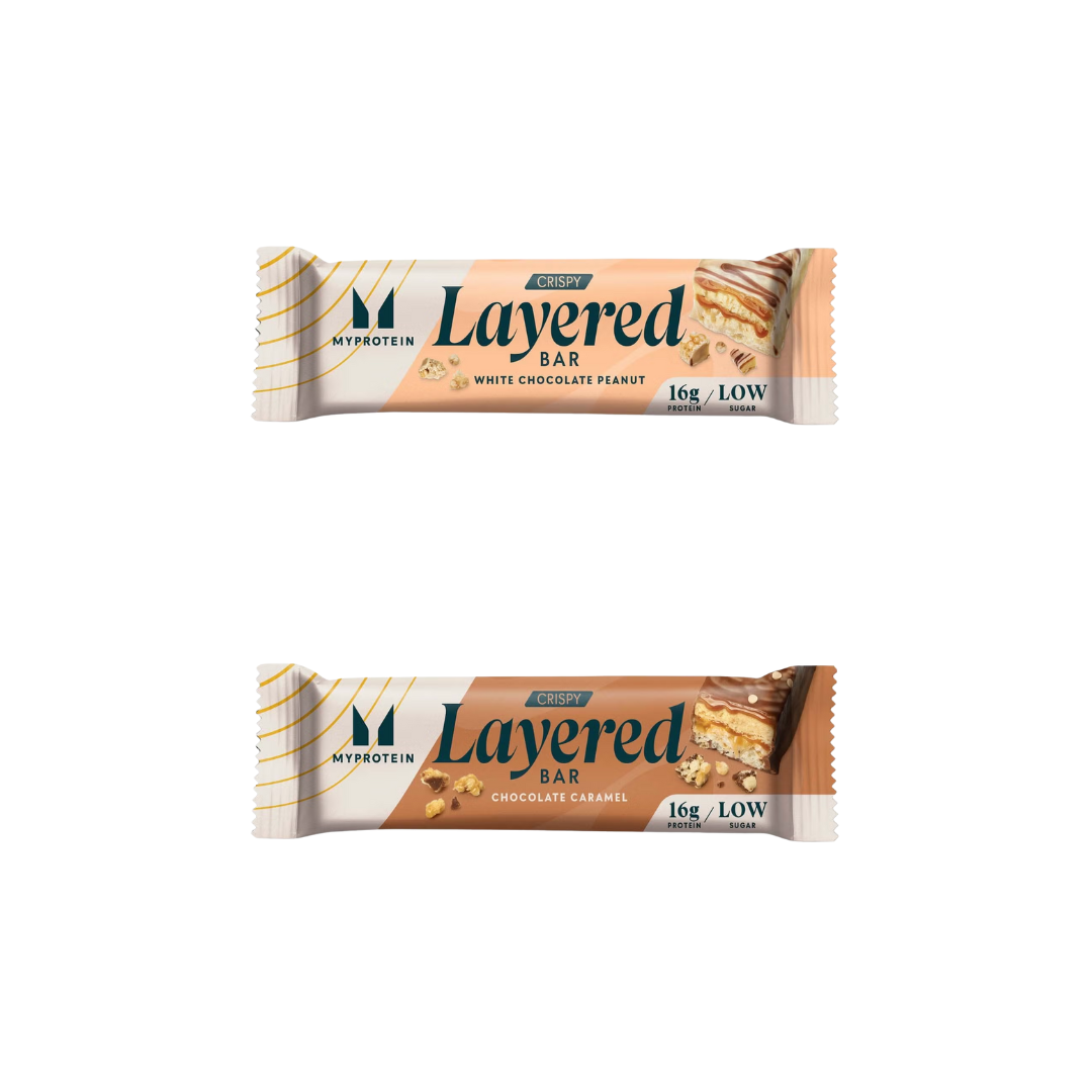 MyProtein Crispy Layered Protein Bar 12x58g - White Chocolate Peanut