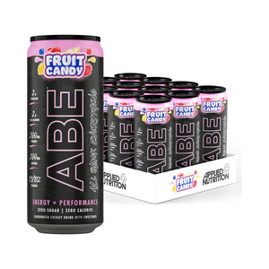 Applied Nutrition ABE All Black Everything Carbonated Can 12x330ml - Fruit Candy