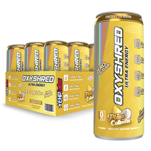 EHP Labs OxyShred Ultra Energy Drink Lightly Carbonated Zero Sugar RTD 12x355ml - Pina Colada
