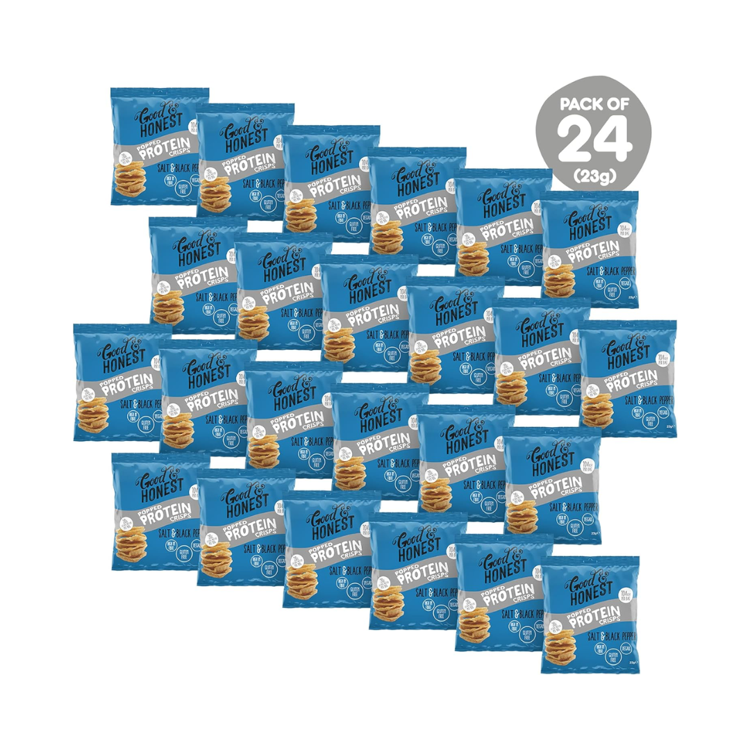 Good & Honest Popped Protein Crisps 24x23g - Sweet BBQ