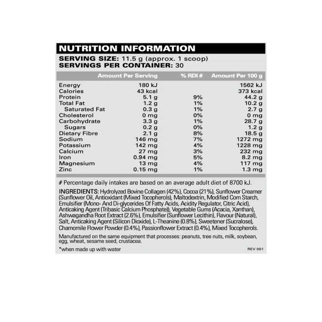 EHP Labs Oxysleep Collagen Night Time Shred Formula 351g 30 Servings Hot Cocoa
