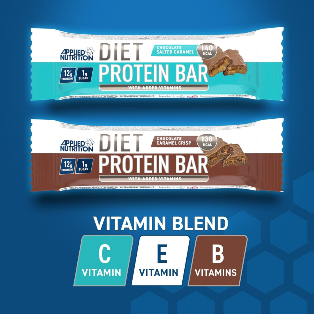 Applied Nutrition Diet Protein Bar 12x45g - Chocolate Salted Caramel
