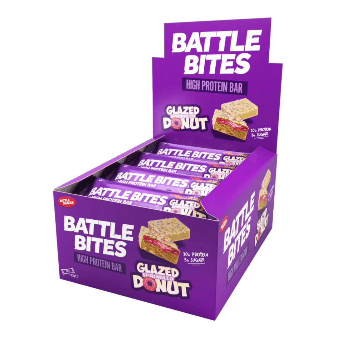 Battle Snacks Battle Bites 12x60g - Glazed Sprinkled Donut