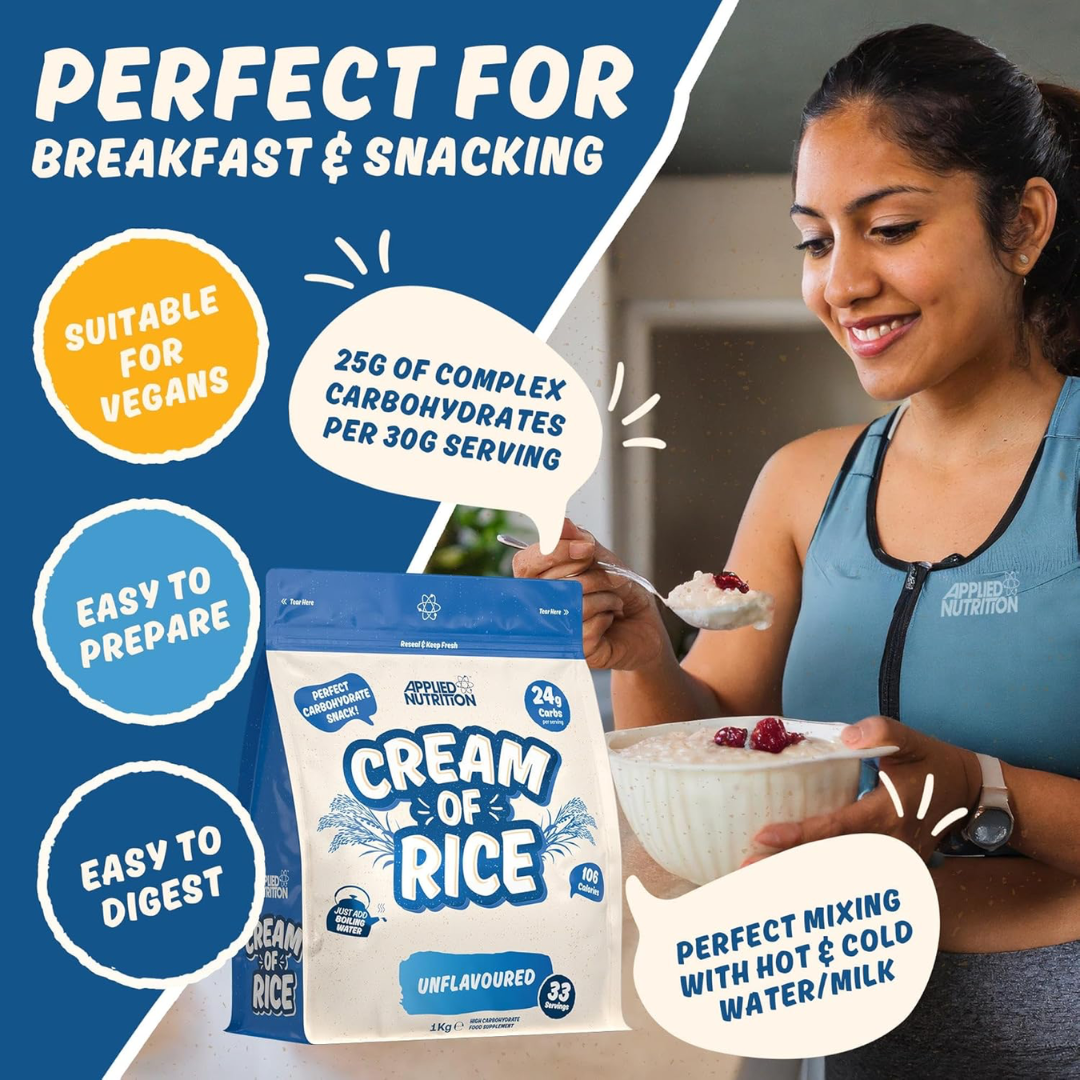 Applied Nutrition Cream Of Rice 1kg - Raspberry Ripple
