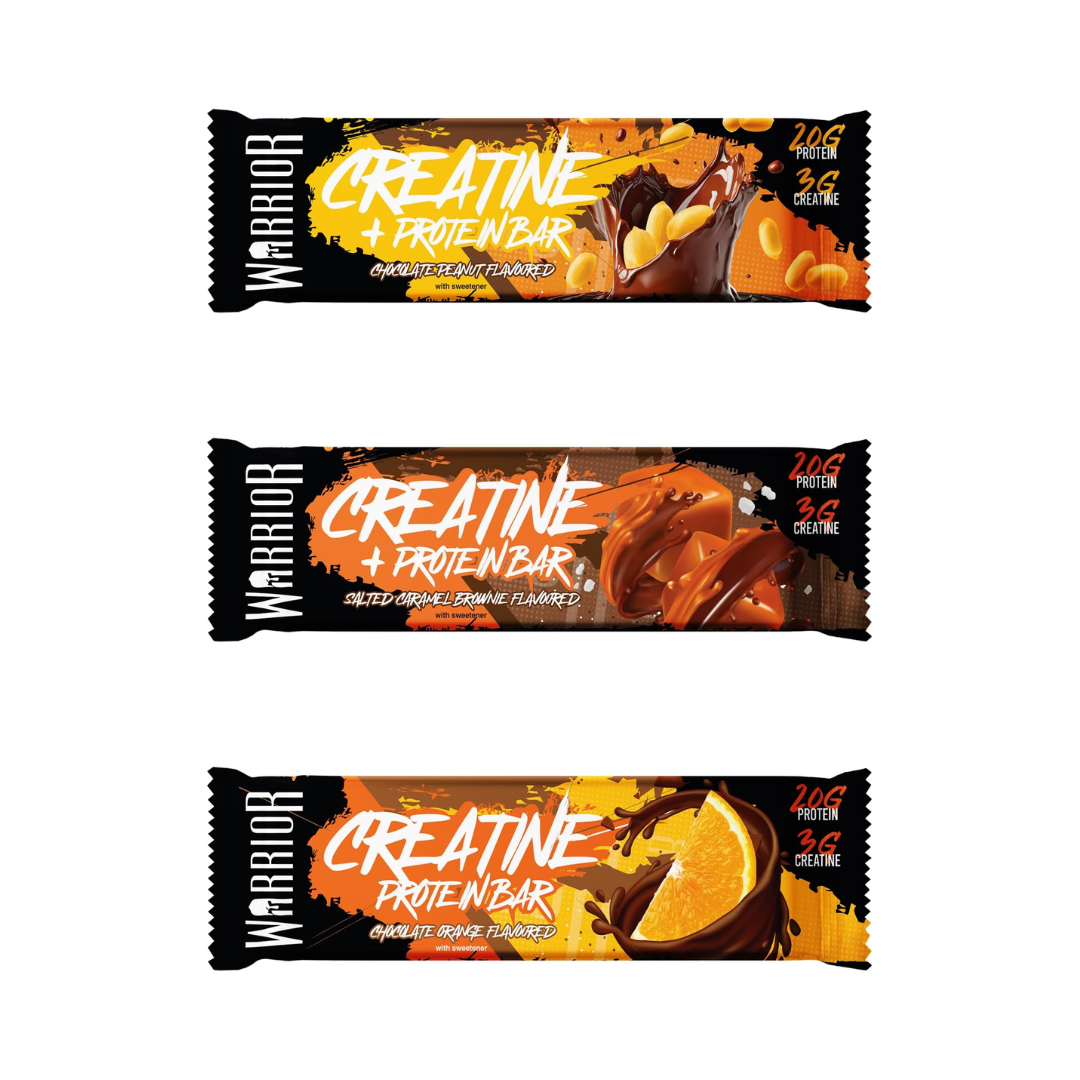 Warrior Creatine Bars 12x75g - Salted Caramel Brownie