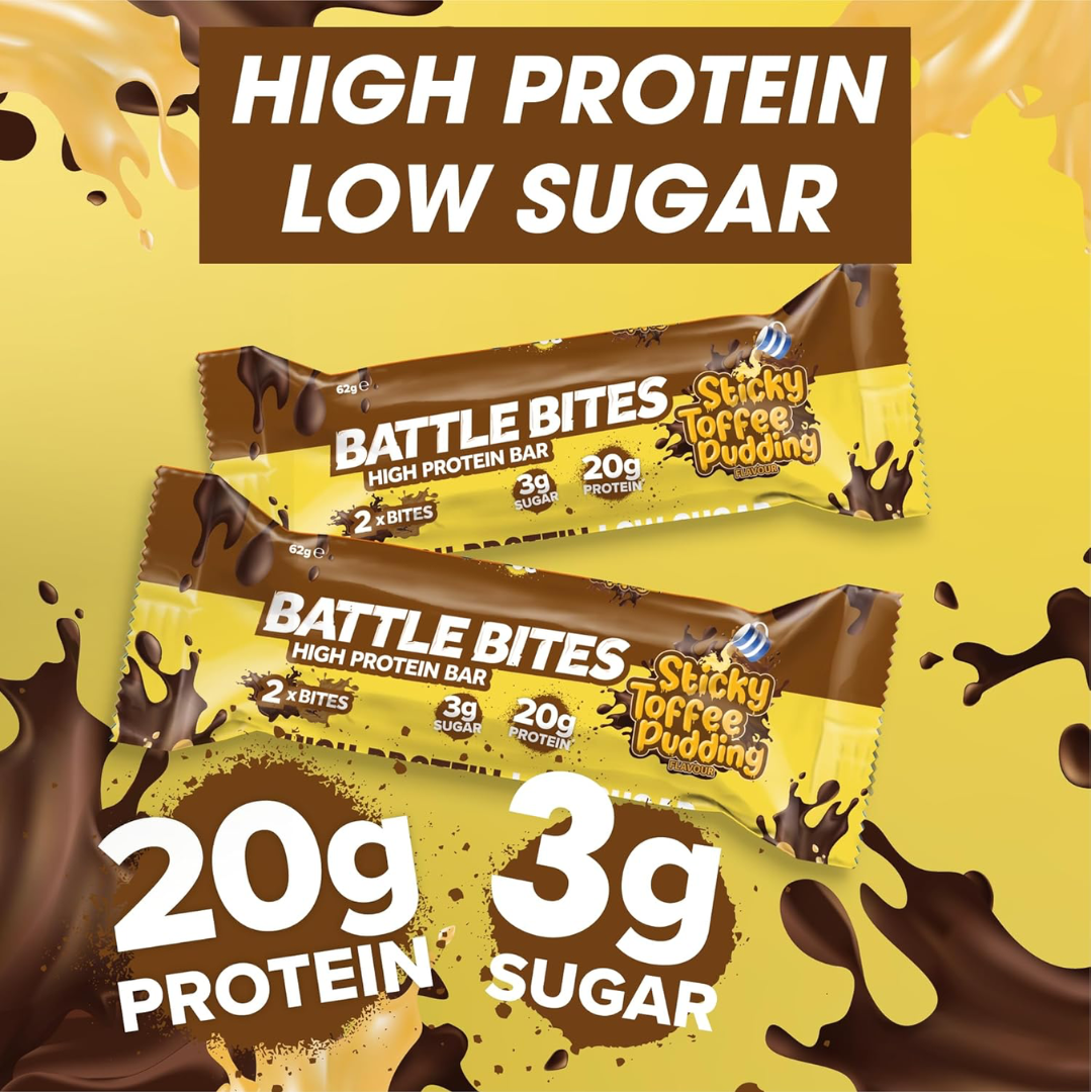Battle Snacks Battle Bites 12x60g - Sticky Toffee Pudding