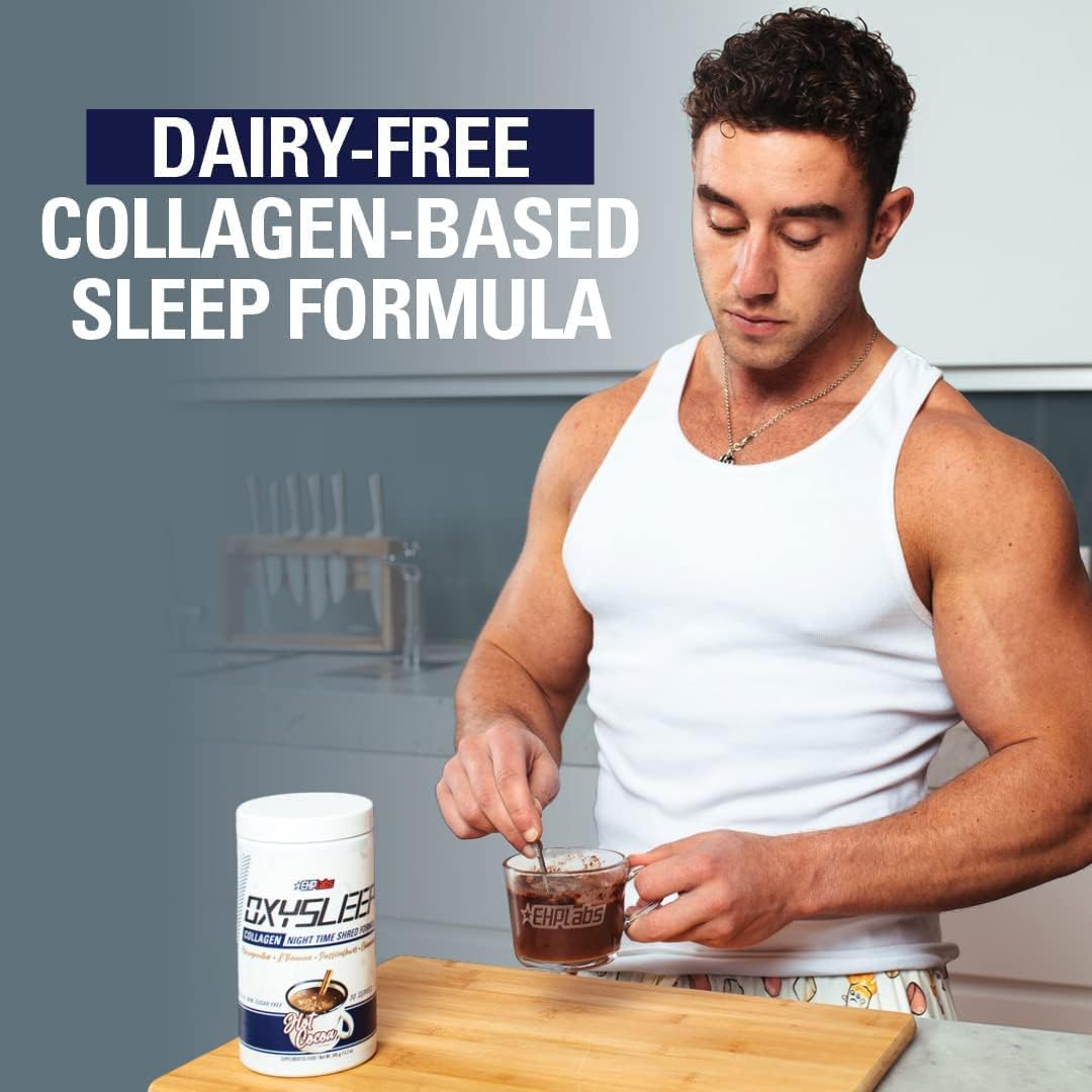 EHP Labs Oxysleep Collagen Night Time Shred Formula 351g 30 Servings Hot Cocoa