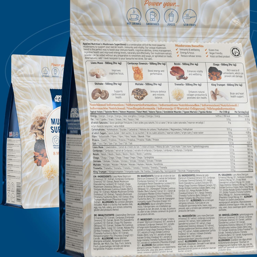 Applied Nutrition Mushroom Superblend 160g Unflavoured