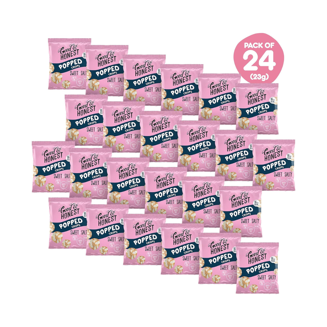 Good & Honest Popped Crisps 24x23g - Sweet & Salty