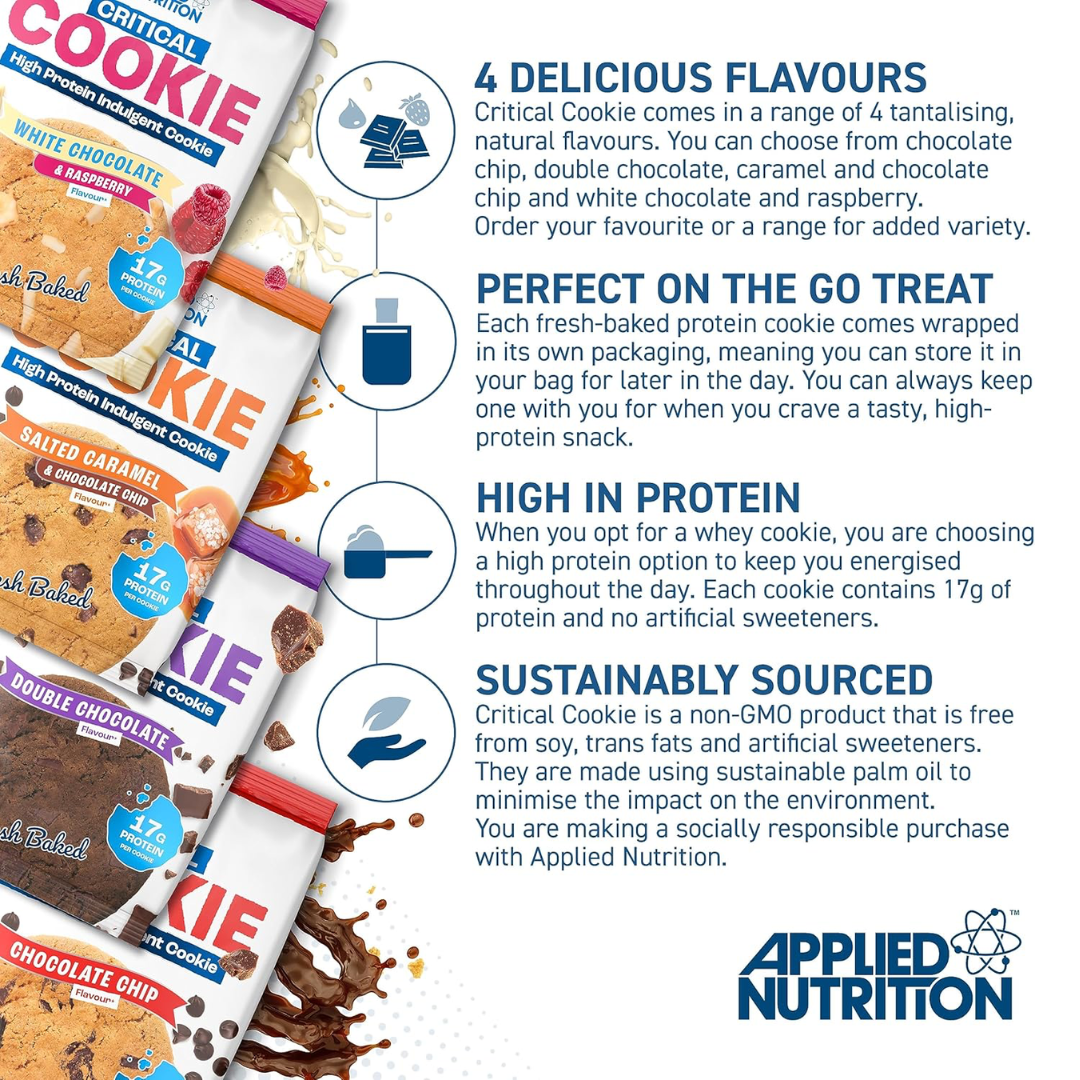 Applied Nutrition Critical Cookie 12x73g - Salted Caramel & Choc Chip
