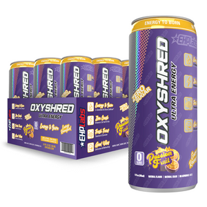 EHP Labs OxyShred Ultra Energy Drink Lightly Carbonated Zero Sugar RTD 12x355ml - Passionfruit