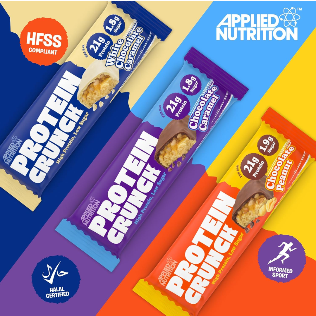 Applied Nutrition Protein Crunch Bar 12x62g - White Chocolate Caramel