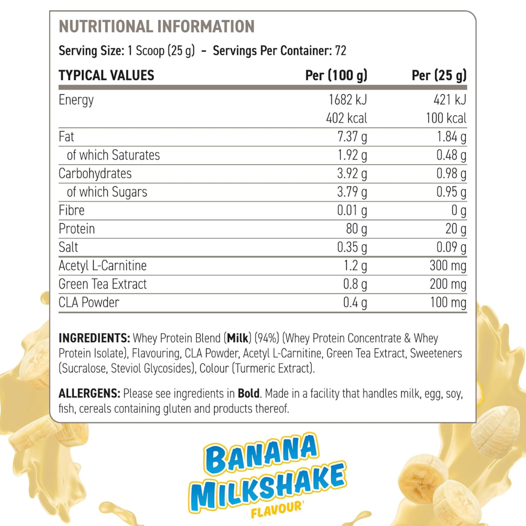Applied Nutrition Diet Whey 1.8kg - Banana Milkshake