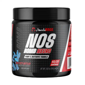 Muscle Rage NOS Bomb Neuro 256g - Blue Fizzy Bottles