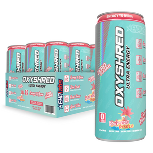 EHP Labs OxyShred Ultra Energy Drink Lightly Carbonated Zero Sugar RTD 12x355ml - Bahama Breeze